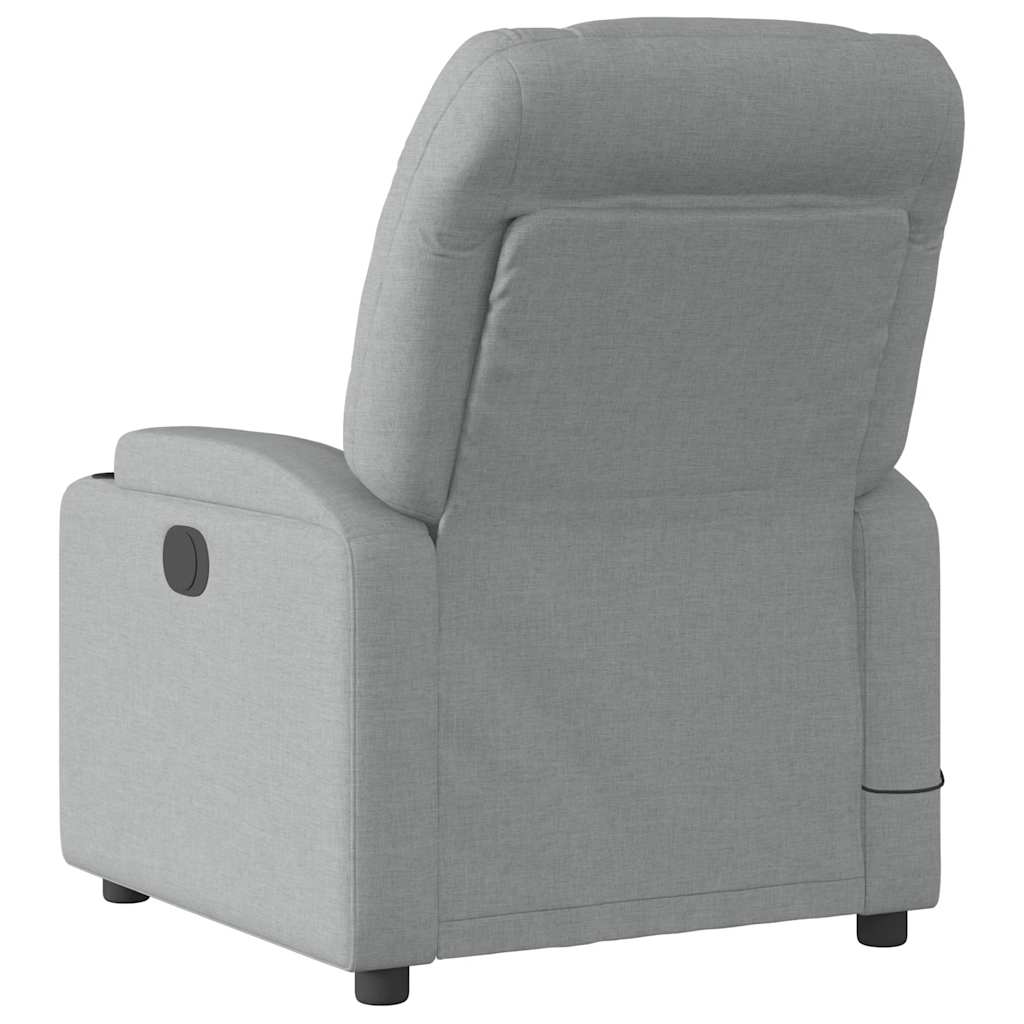Fauteuil de massage inclinable électrique gris clair tissu - XIOS