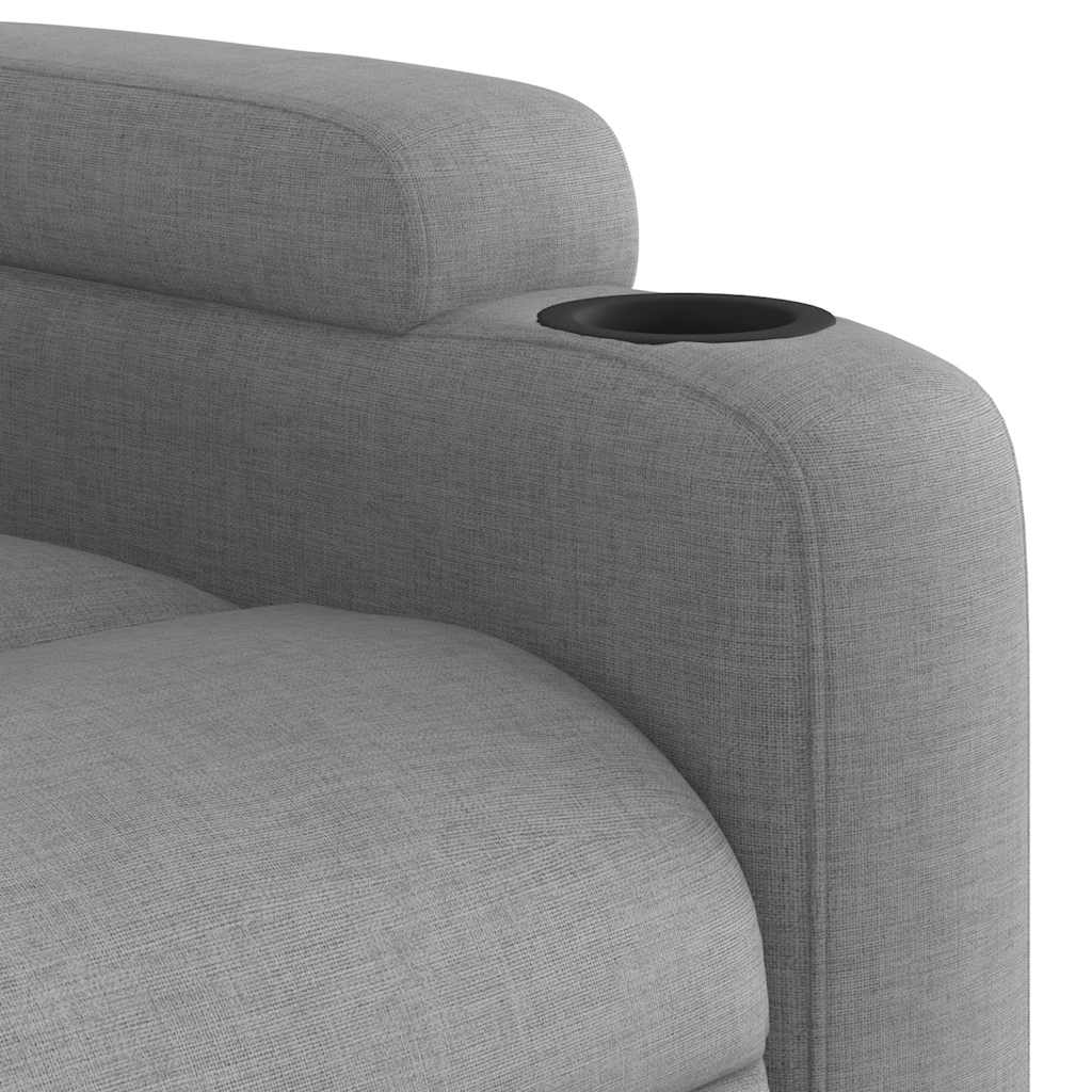 Fauteuil de massage inclinable électrique gris clair tissu - XIOS