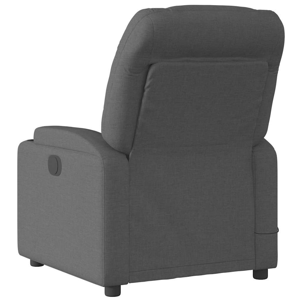 Fauteuil inclinable de massage électrique gris foncé tissu - XIOS