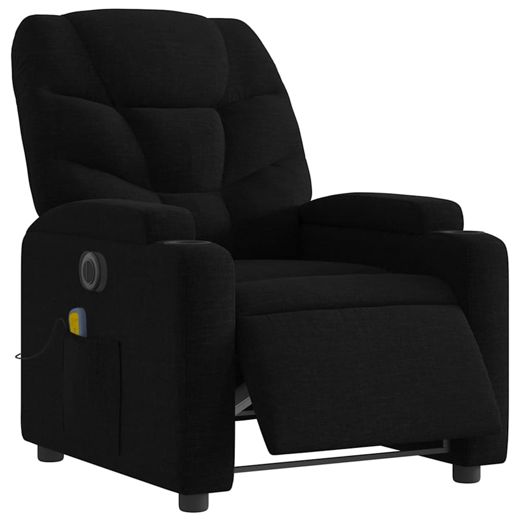 Fauteuil de massage inclinable électrique Noir Tissu - XIOS