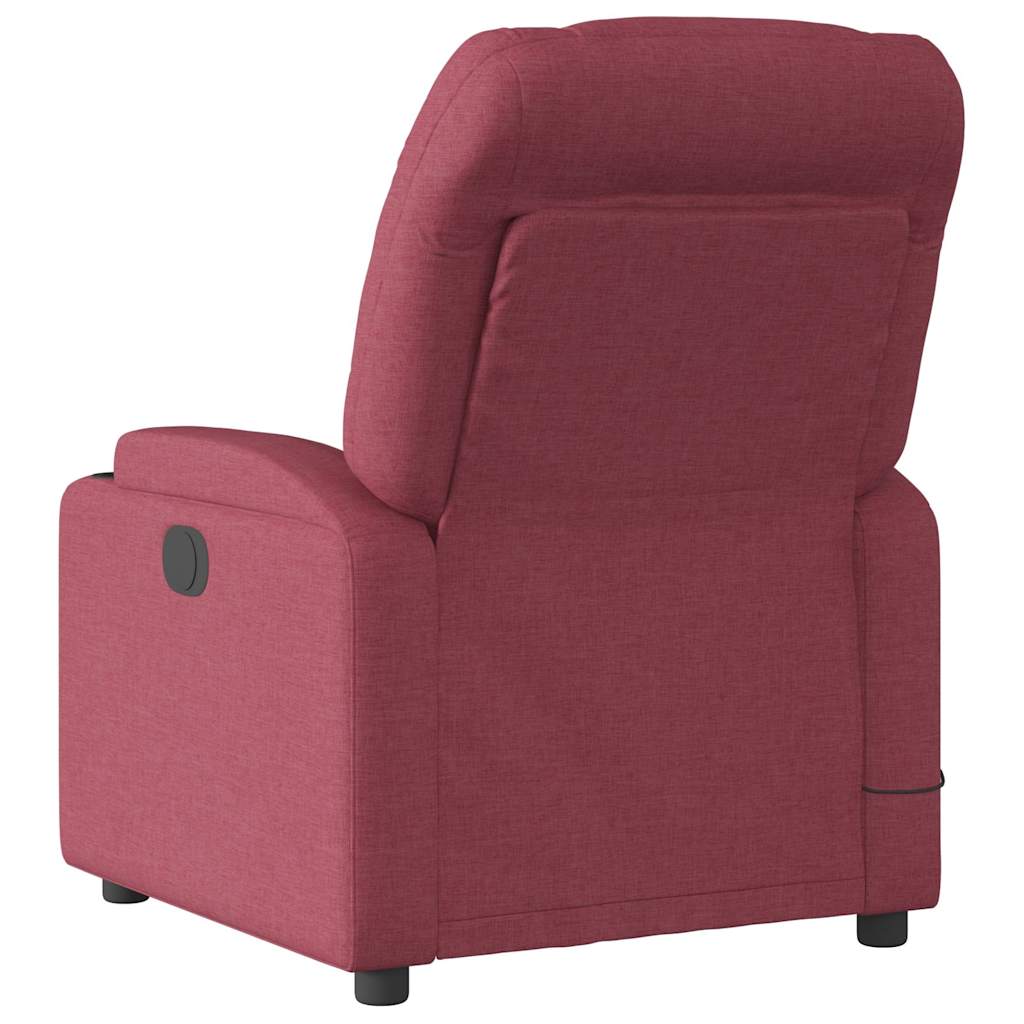 Fauteuil de massage inclinable électrique Rouge bordeaux Tissu - XIOS