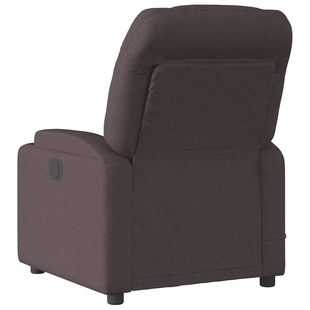 Fauteuil de massage inclinable électrique Marron foncé Tissu - XIOS