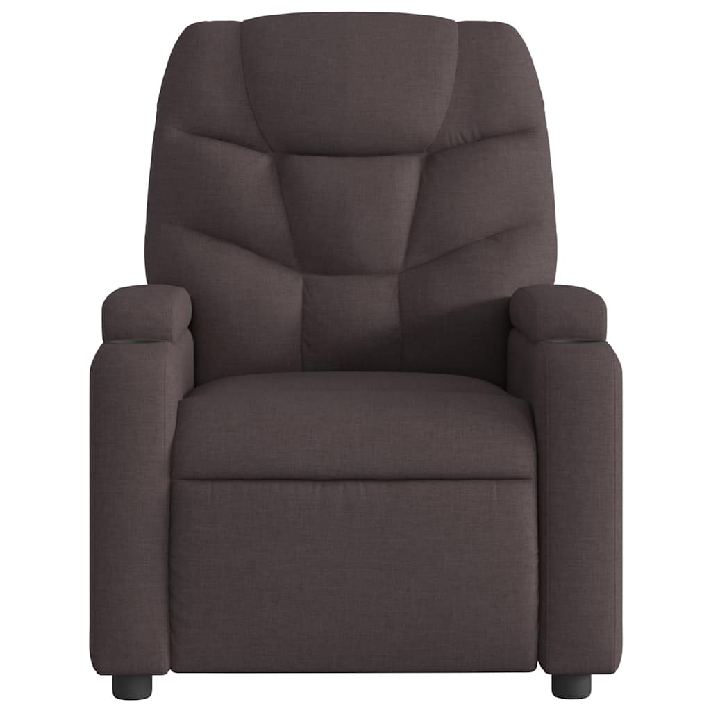 Fauteuil de massage inclinable électrique Marron foncé Tissu - XIOS