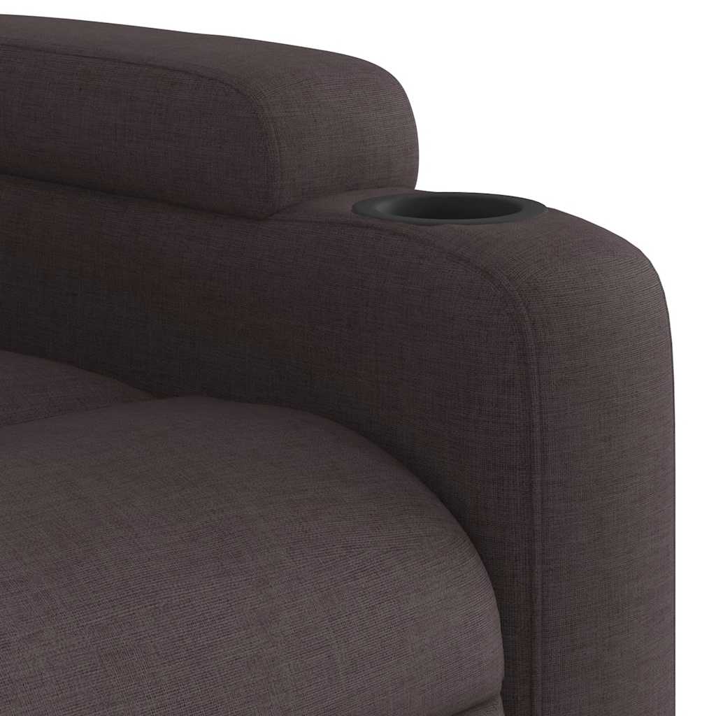 Fauteuil de massage inclinable électrique Marron foncé Tissu - XIOS