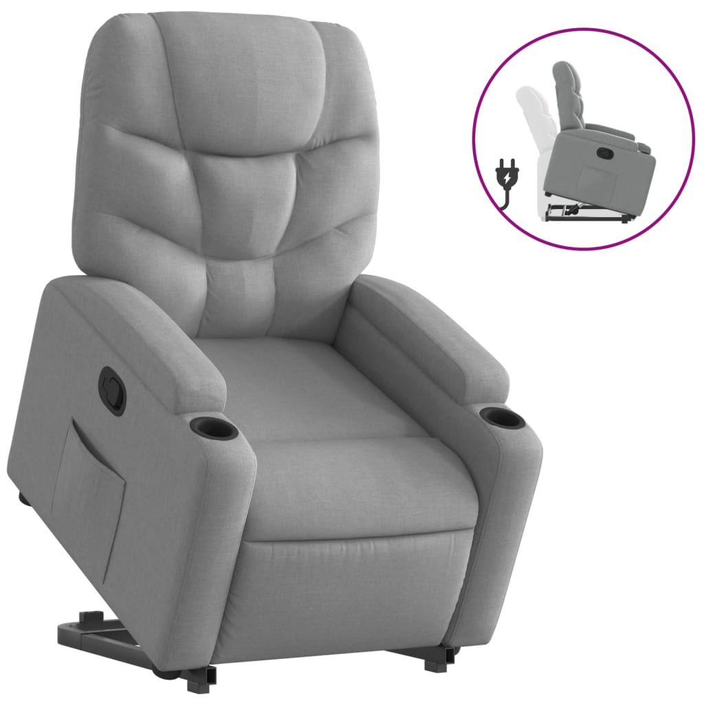 Fauteuil inclinable Gris clair Tissu - XIOS