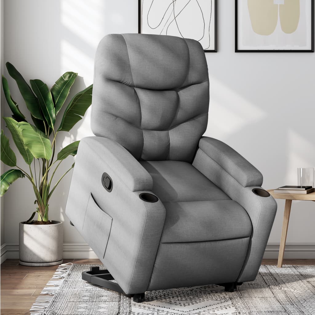 Fauteuil inclinable Gris clair Tissu - XIOS