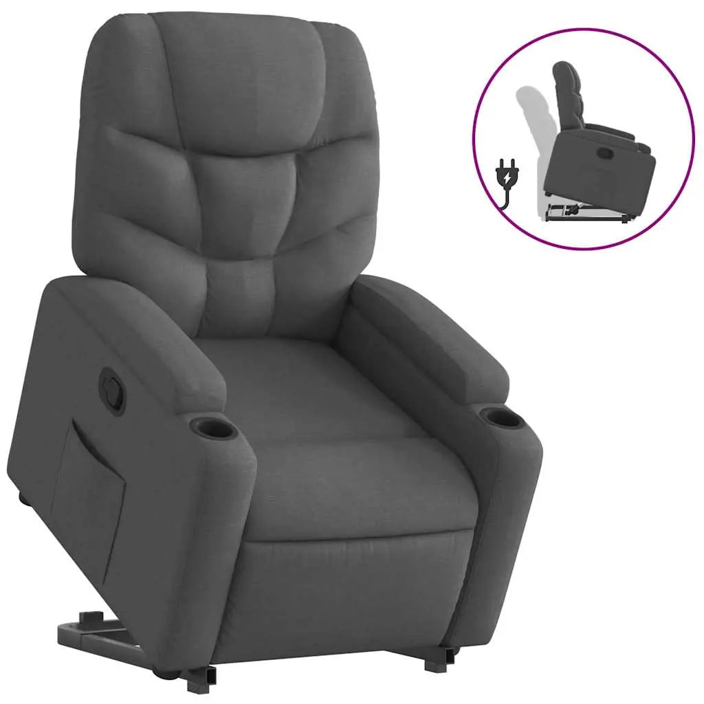 Fauteuil inclinable Gris foncé Tissu - XIOS