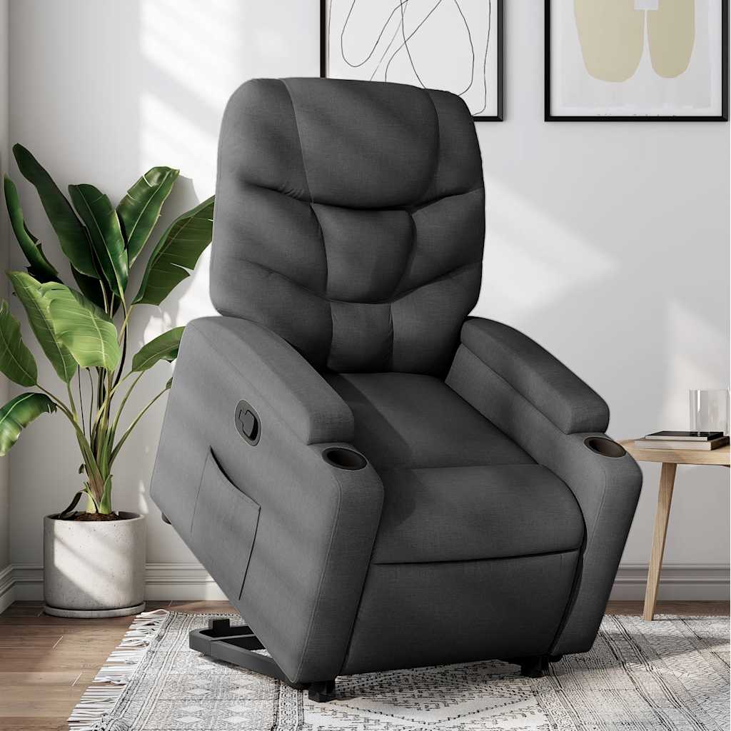 Fauteuil inclinable Gris foncé Tissu - XIOS
