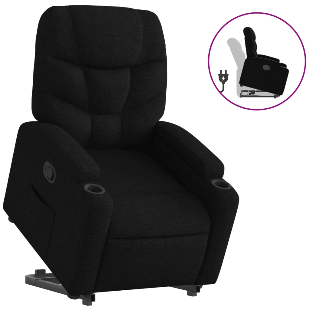Fauteuil inclinable noir tissu - XIOS