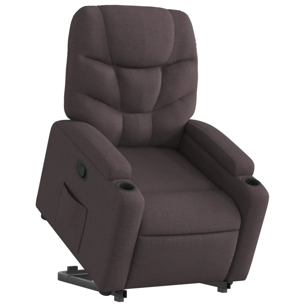 Fauteuil inclinable marron foncé tissu - XIOS