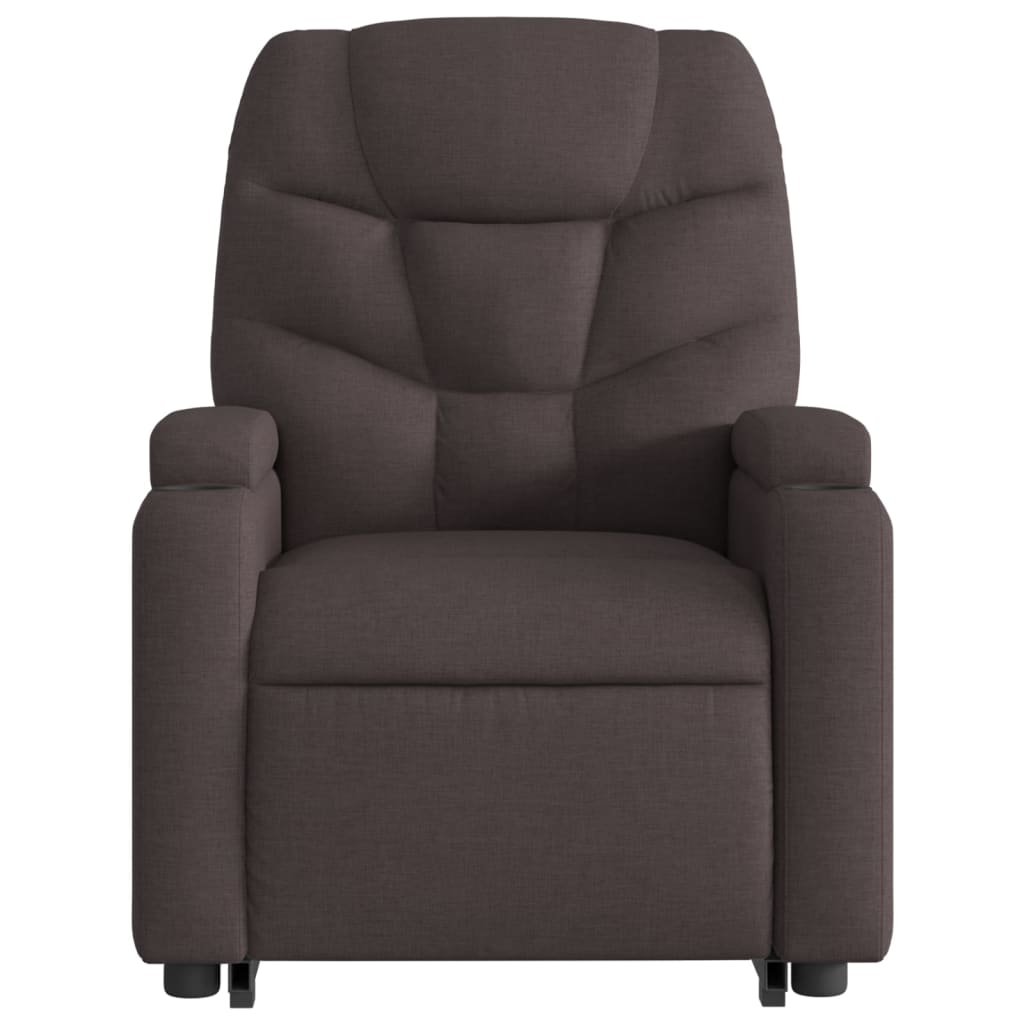 Fauteuil inclinable marron foncé tissu - XIOS