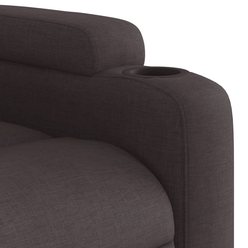 Fauteuil inclinable marron foncé tissu - XIOS