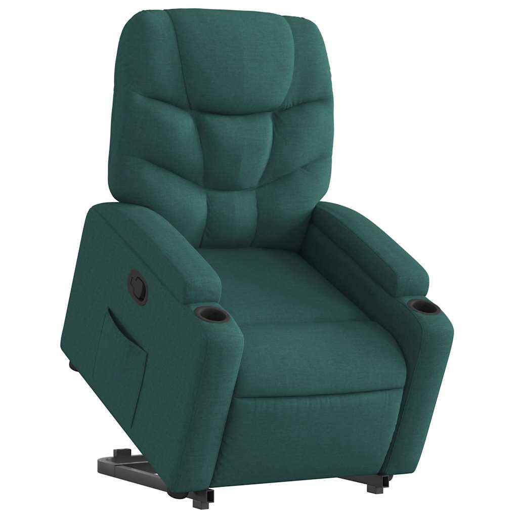 Fauteuil inclinable vert foncé tissu - XIOS