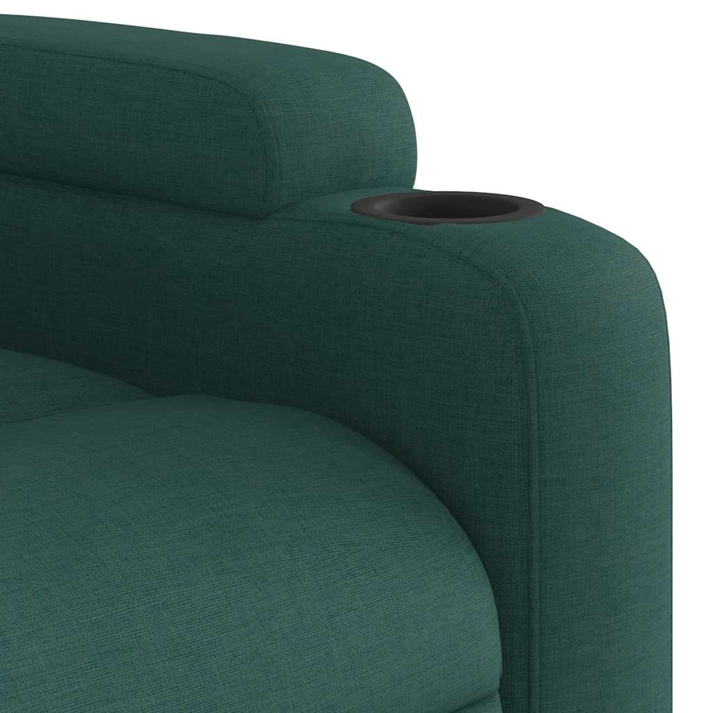 Fauteuil inclinable vert foncé tissu - XIOS