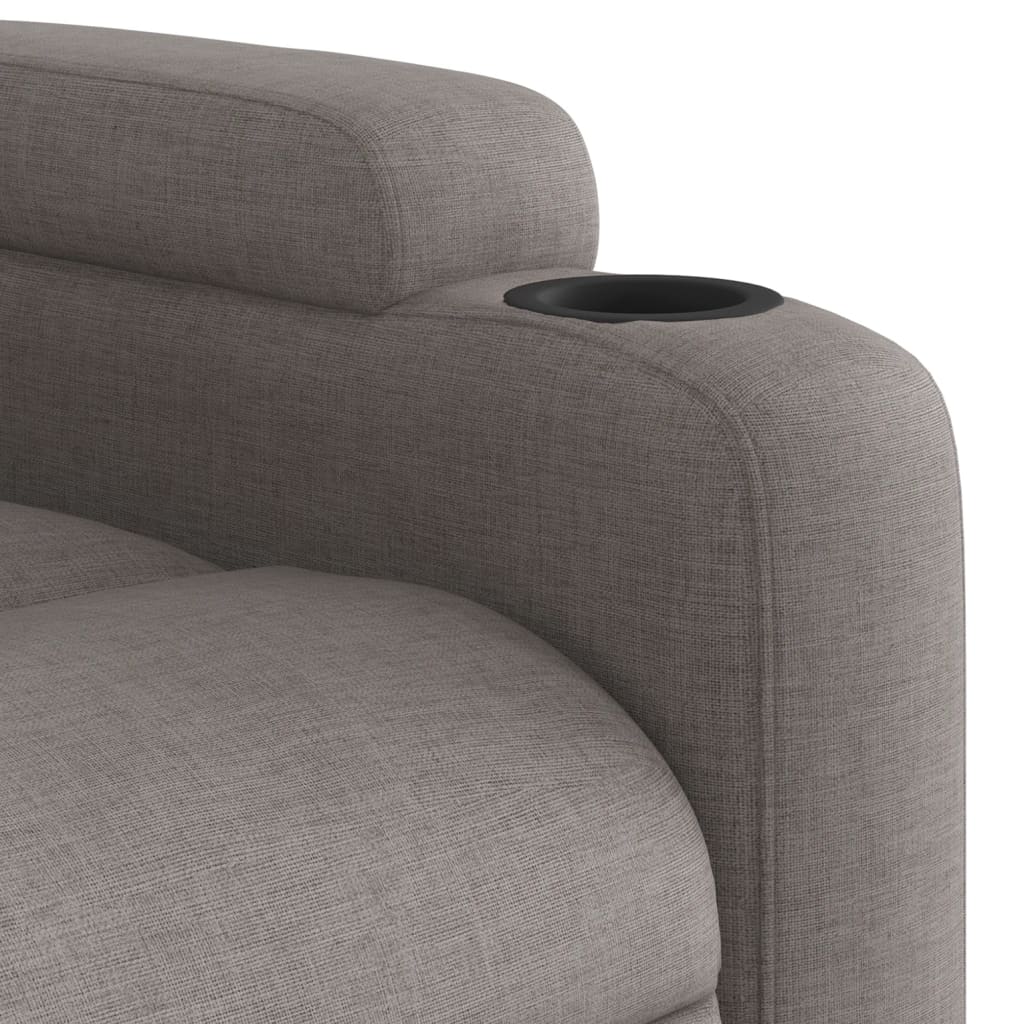 Fauteuil inclinable taupe tissu - XIOS