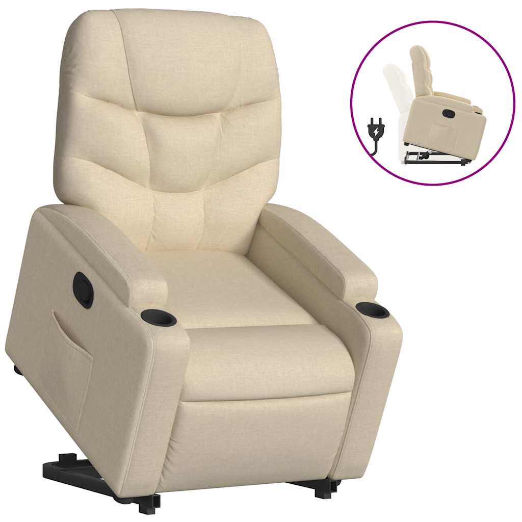Fauteuil inclinable Crème Tissu - XIOS