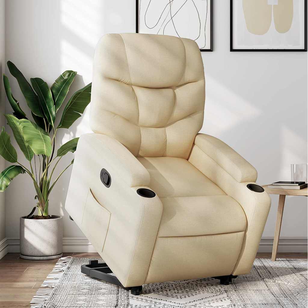 Fauteuil inclinable Crème Tissu - XIOS
