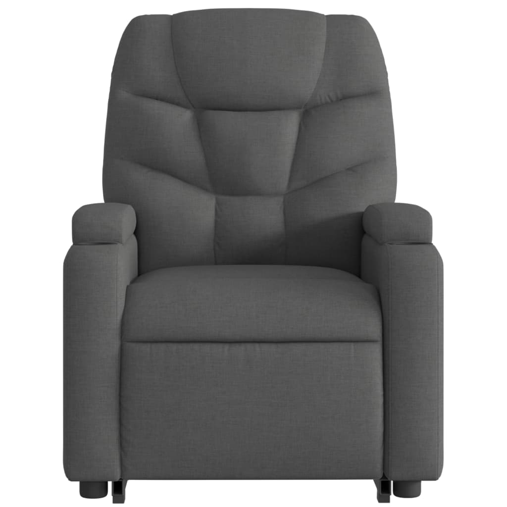 Fauteuil de massage inclinable Gris foncé Tissu