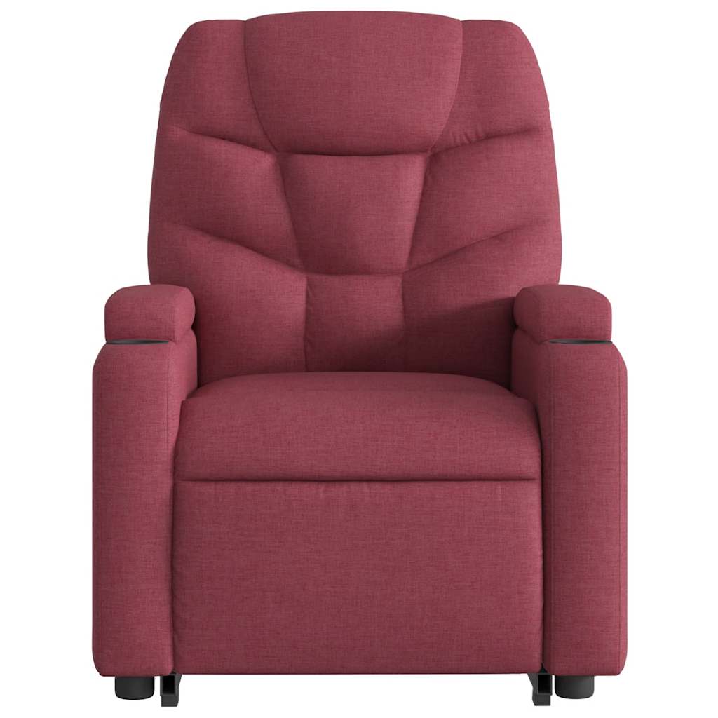 Fauteuil inclinable de massage Rouge bordeaux Tissu