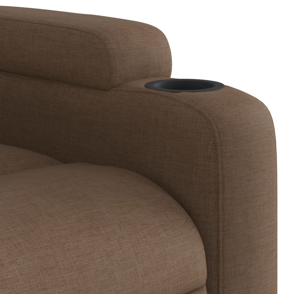 Fauteuil de massage inclinable Marron Tissu - XIOS