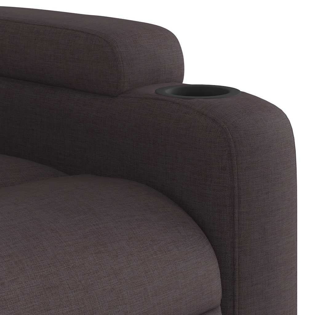 Fauteuil inclinable de massage Marron foncé Tissu - XIOS