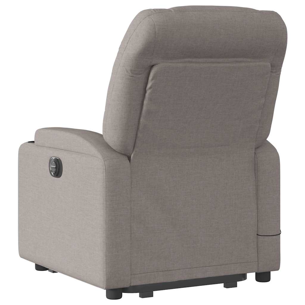 Fauteuil inclinable de massage Taupe Tissu
