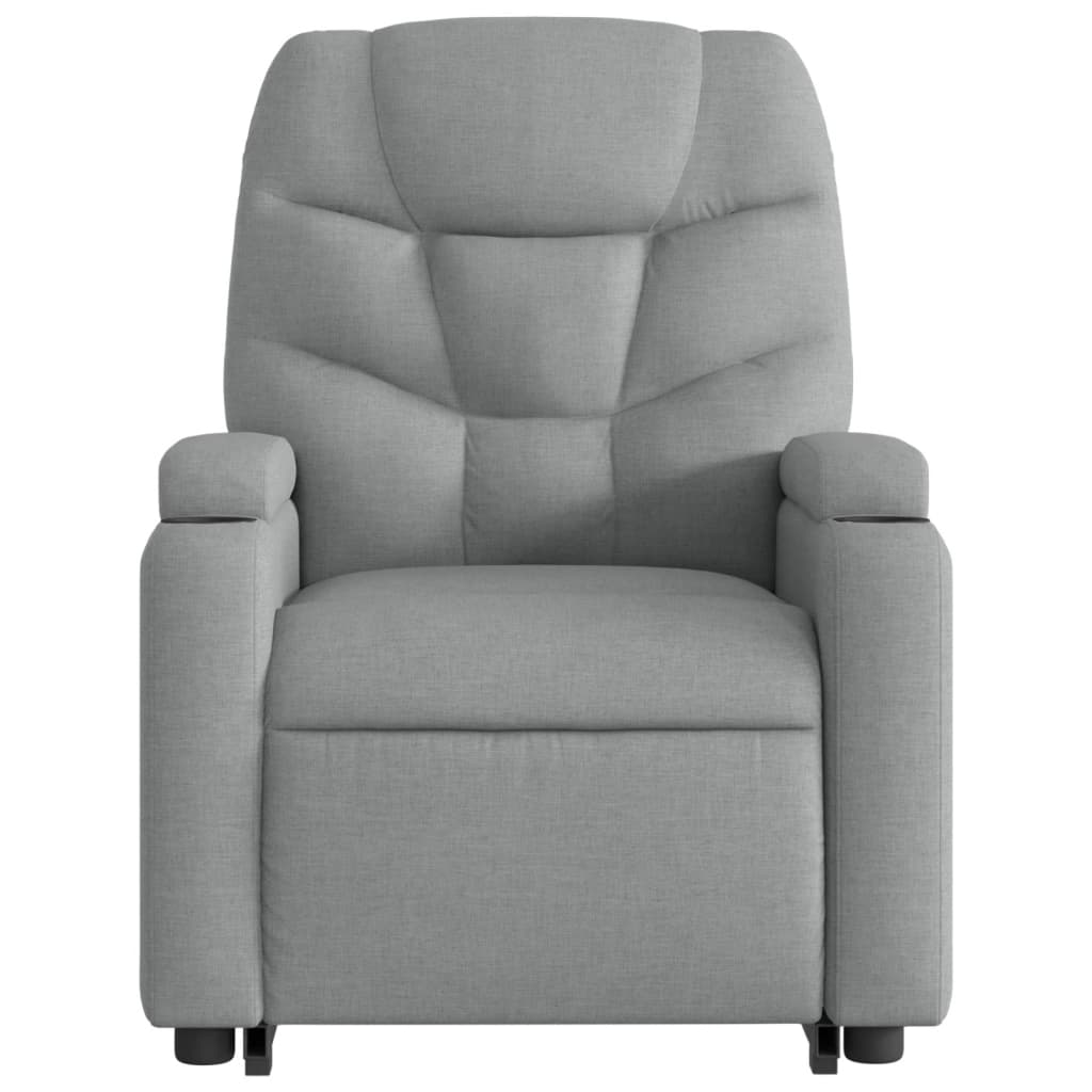 Fauteuil inclinable électrique gris clair tissu - XIOS