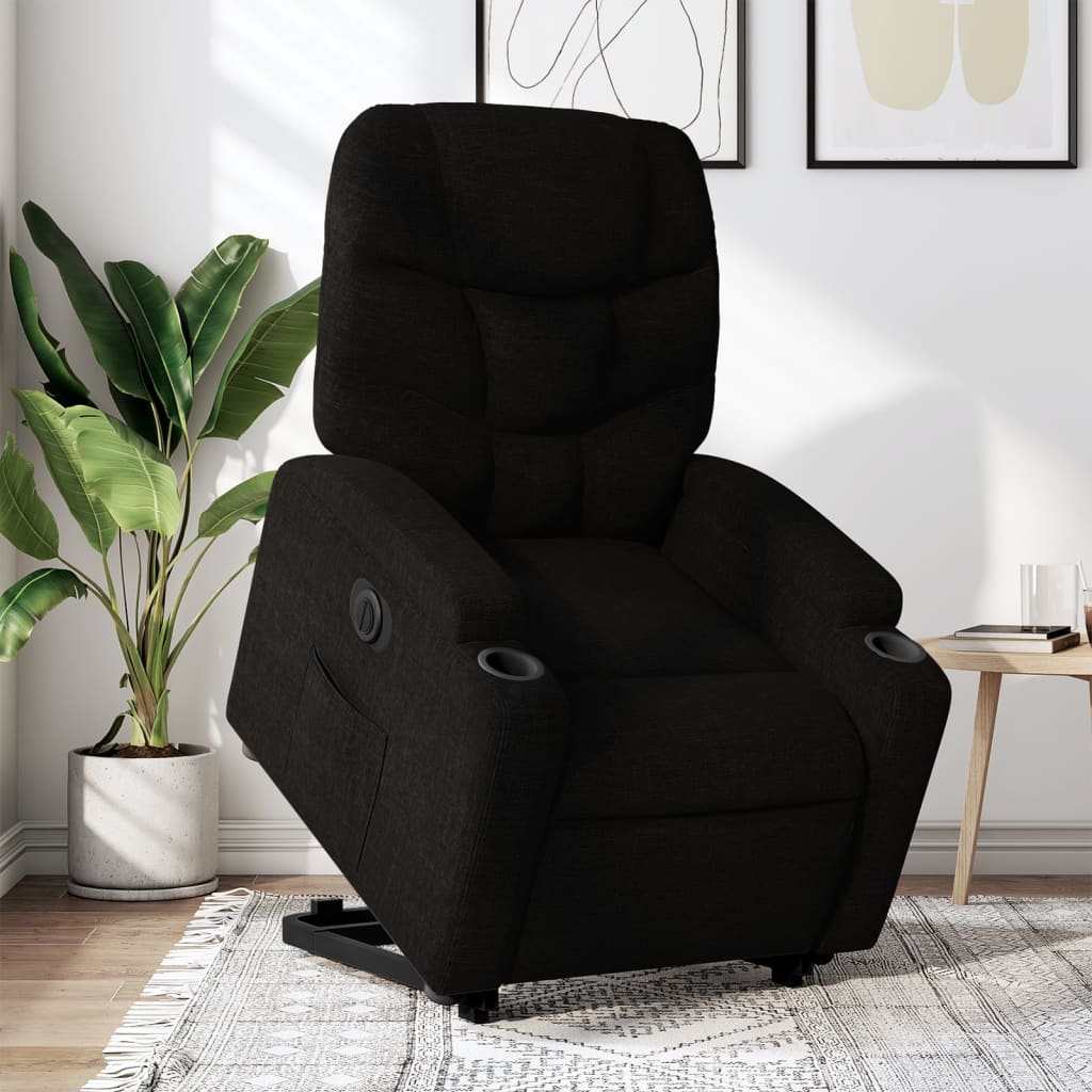 Fauteuil inclinable électrique noir tissu - XIOS