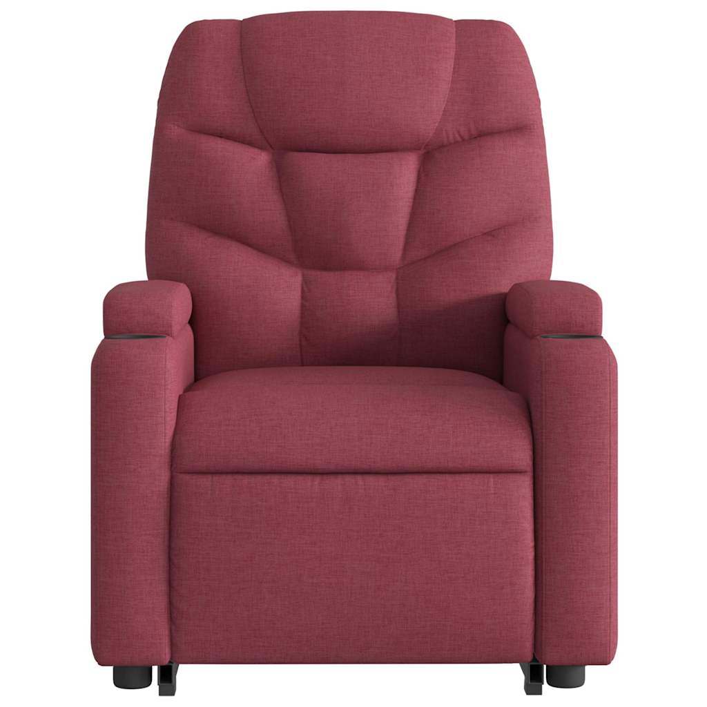 Fauteuil inclinable électrique rouge bordeaux tissu - XIOS