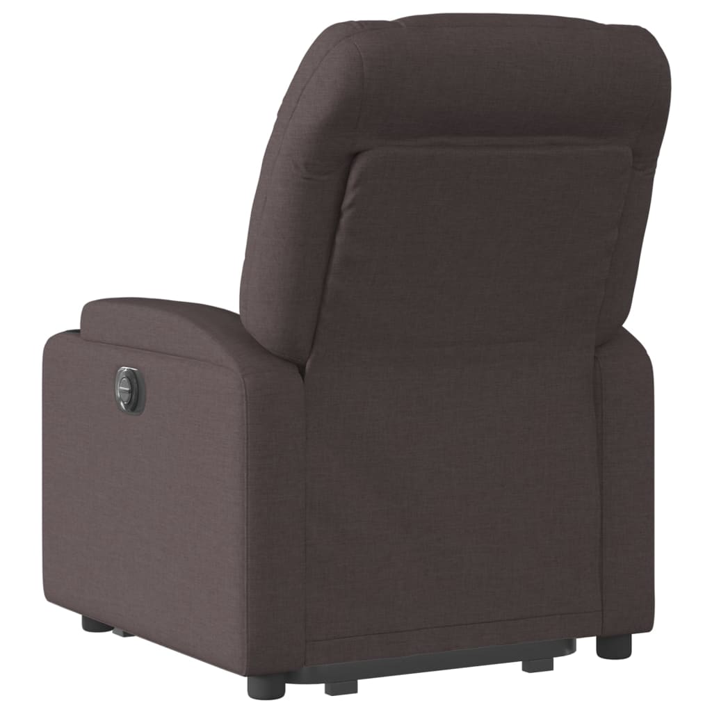Fauteuil inclinable électrique marron foncé tissu