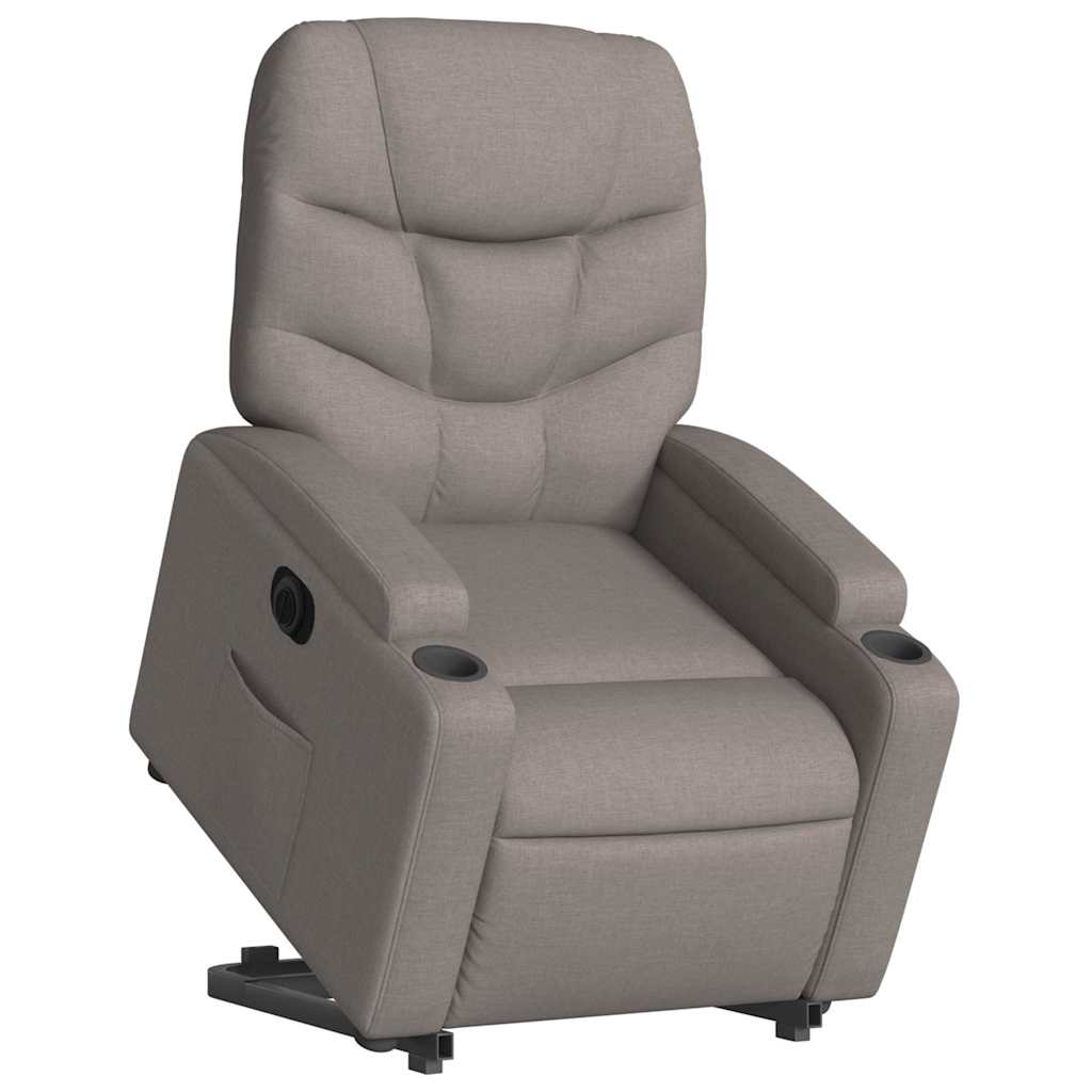 Fauteuil inclinable électrique taupe tissu - XIOS