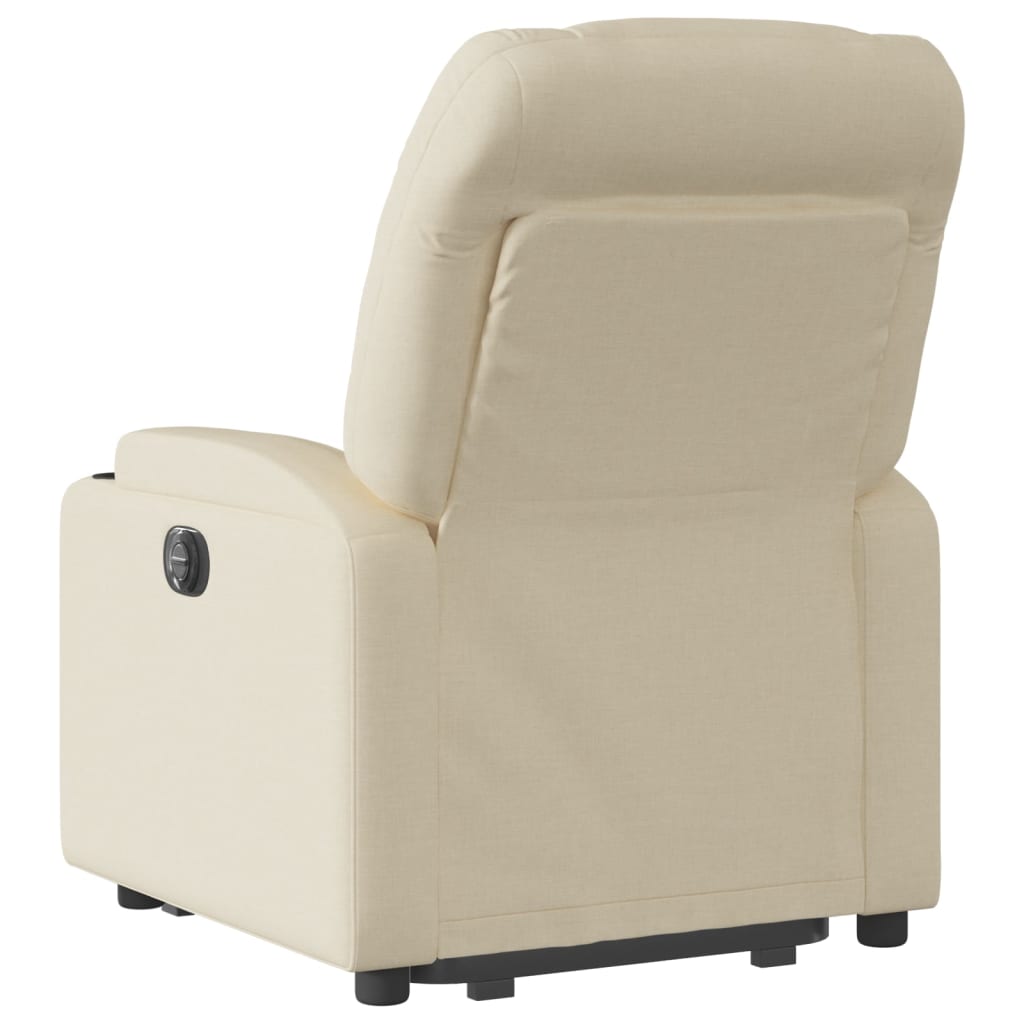 Fauteuil inclinable électrique crème tissu - XIOS