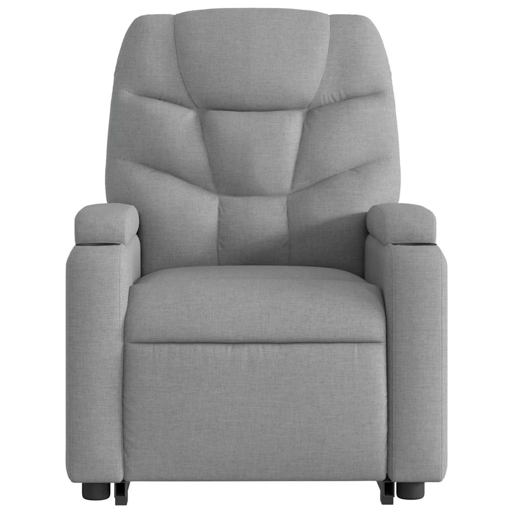 Fauteuil inclinable de massage électrique Gris clair Tissu - XIOS