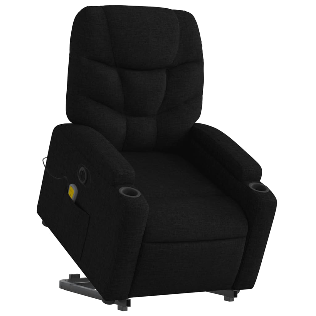 Fauteuil inclinable de massage électrique Noir Tissu - XIOS