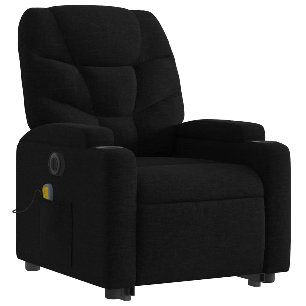 Fauteuil inclinable de massage électrique Noir Tissu - XIOS