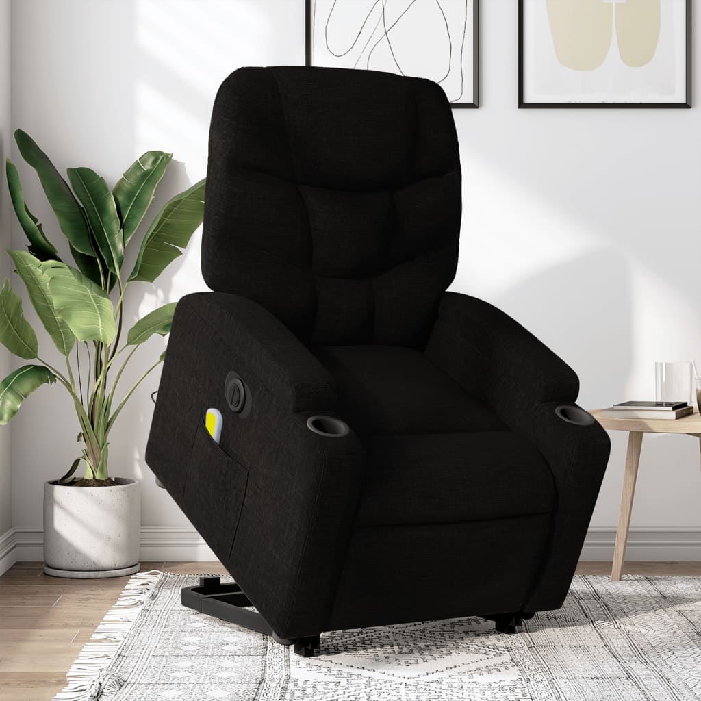 Fauteuil inclinable de massage électrique Noir Tissu - XIOS