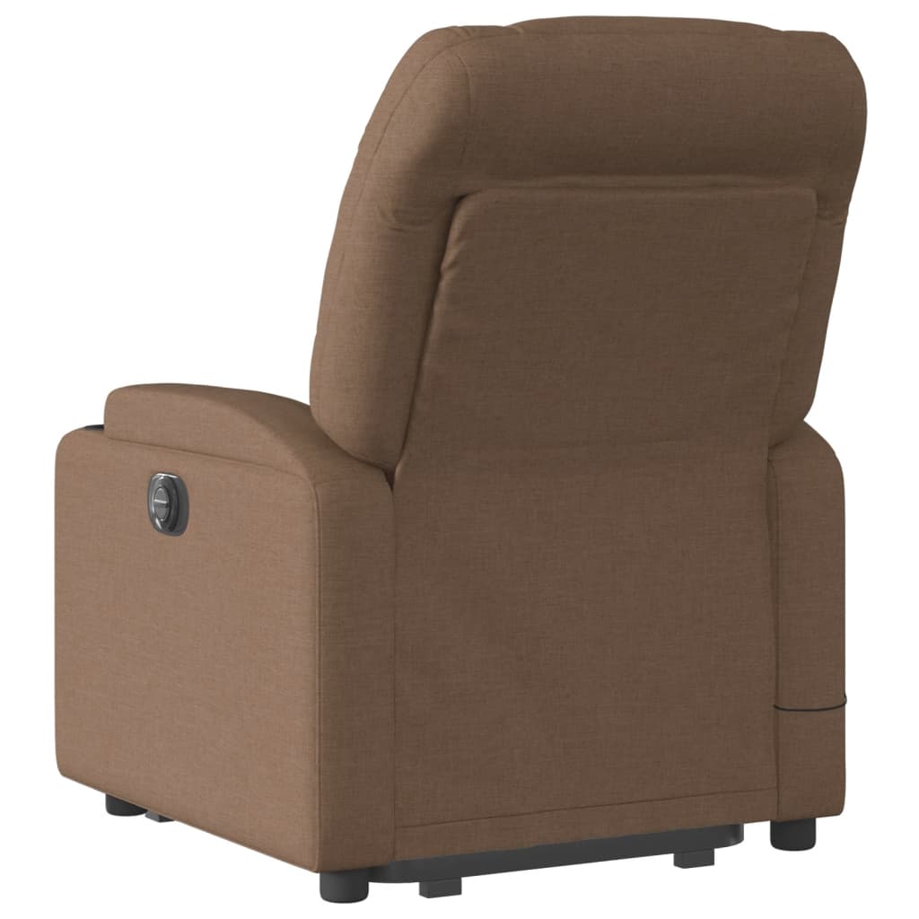 Fauteuil inclinable de massage électrique Marron Tissu - XIOS