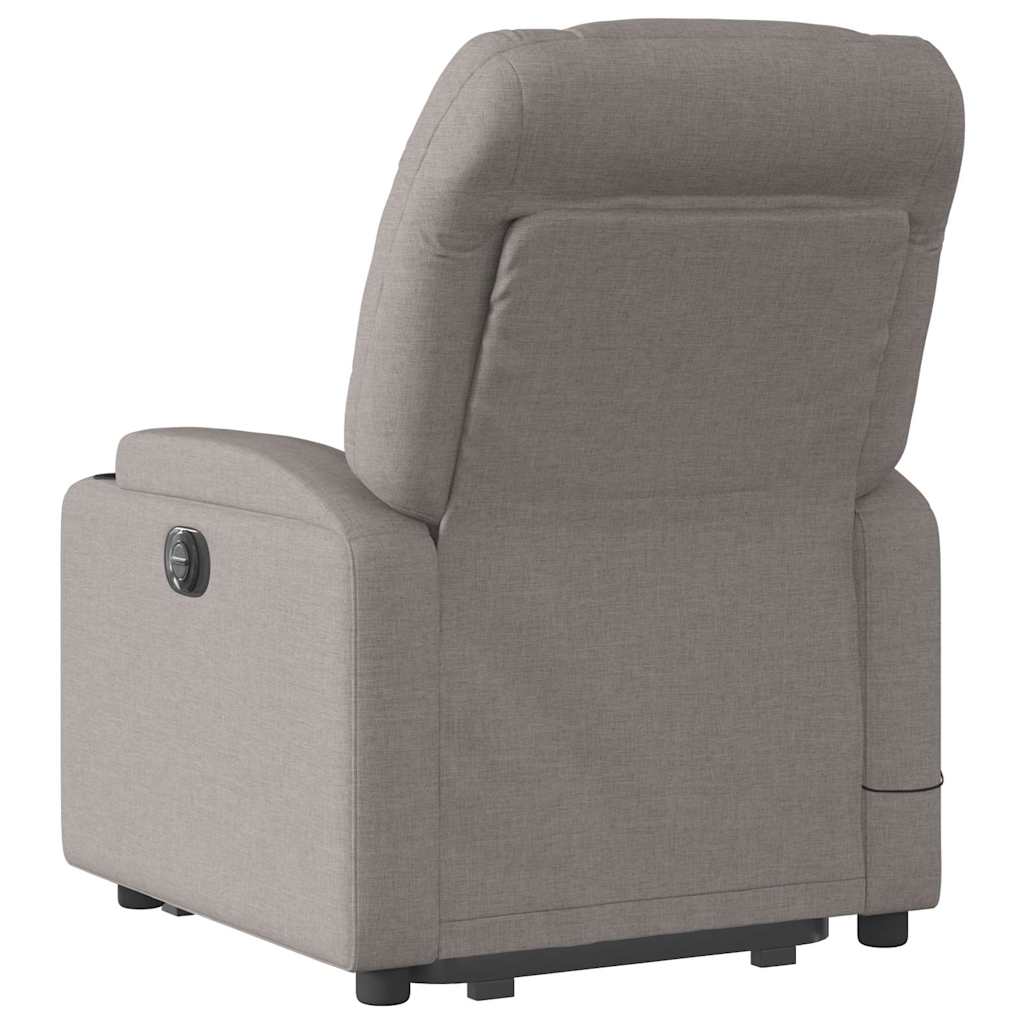 Fauteuil inclinable de massage électrique Taupe Tissu