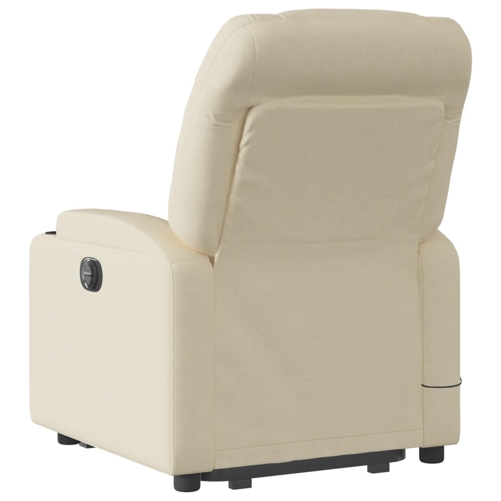 Fauteuil inclinable de massage électrique Crème Tissu - XIOS