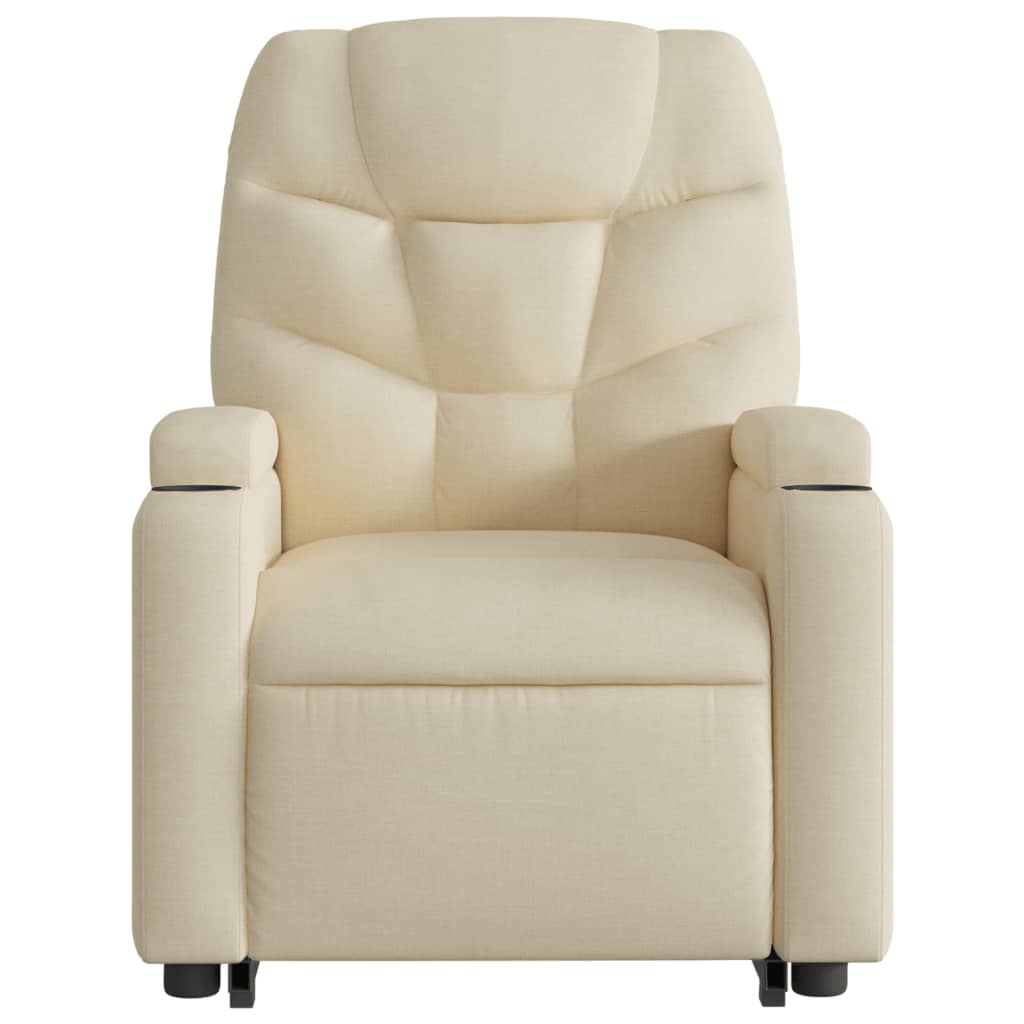 Fauteuil inclinable de massage électrique Crème Tissu - XIOS