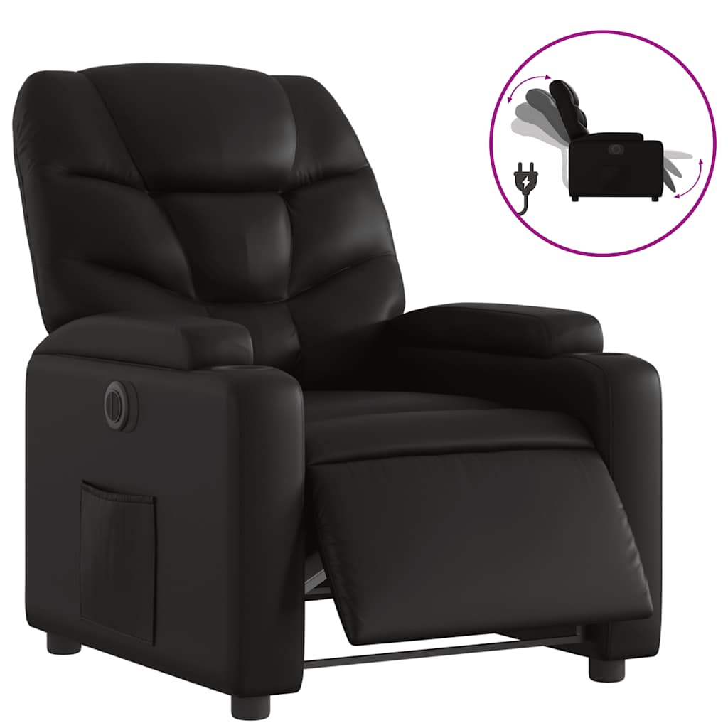 Fauteuil inclinable électrique Noir Similicuir - XIOS