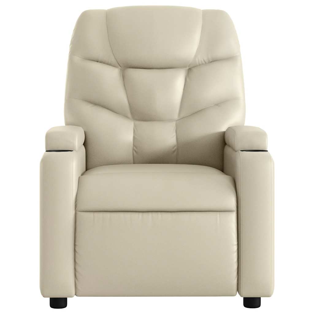 Fauteuil inclinable électrique Crème Similicuir - XIOS