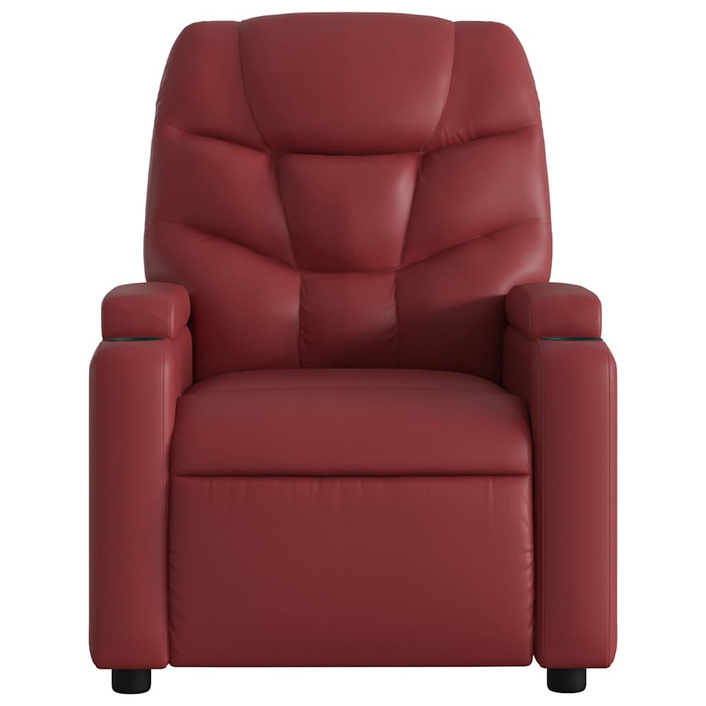 Fauteuil inclinable électrique Rouge bordeaux Similicuir - XIOS