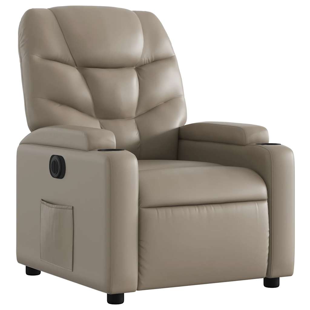 Fauteuil inclinable électrique Cappuccino Similicuir - XIOS
