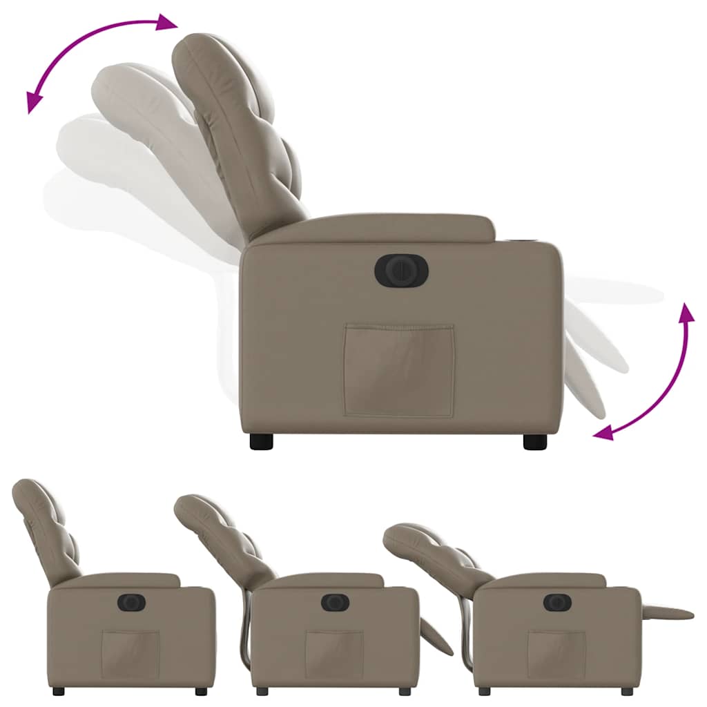 Fauteuil inclinable électrique Cappuccino Similicuir - XIOS
