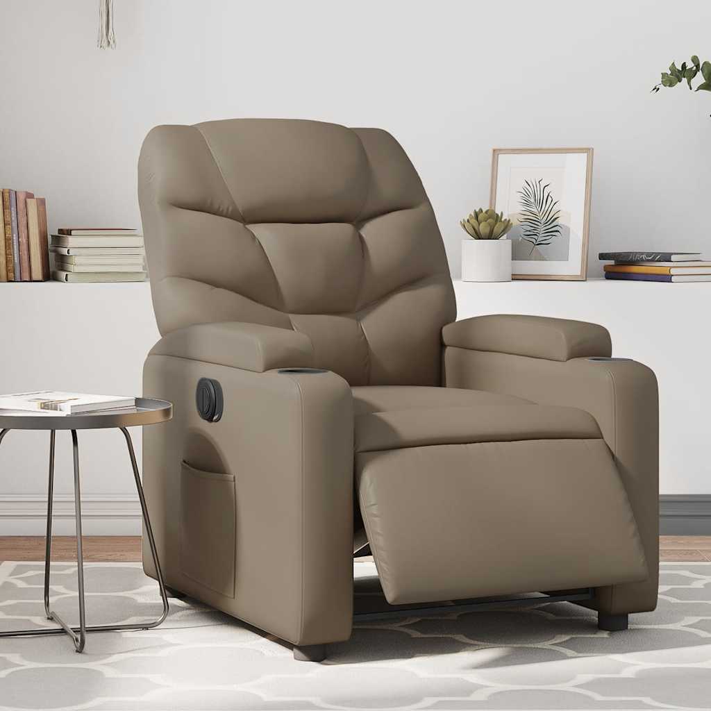 Fauteuil inclinable électrique Cappuccino Similicuir - XIOS