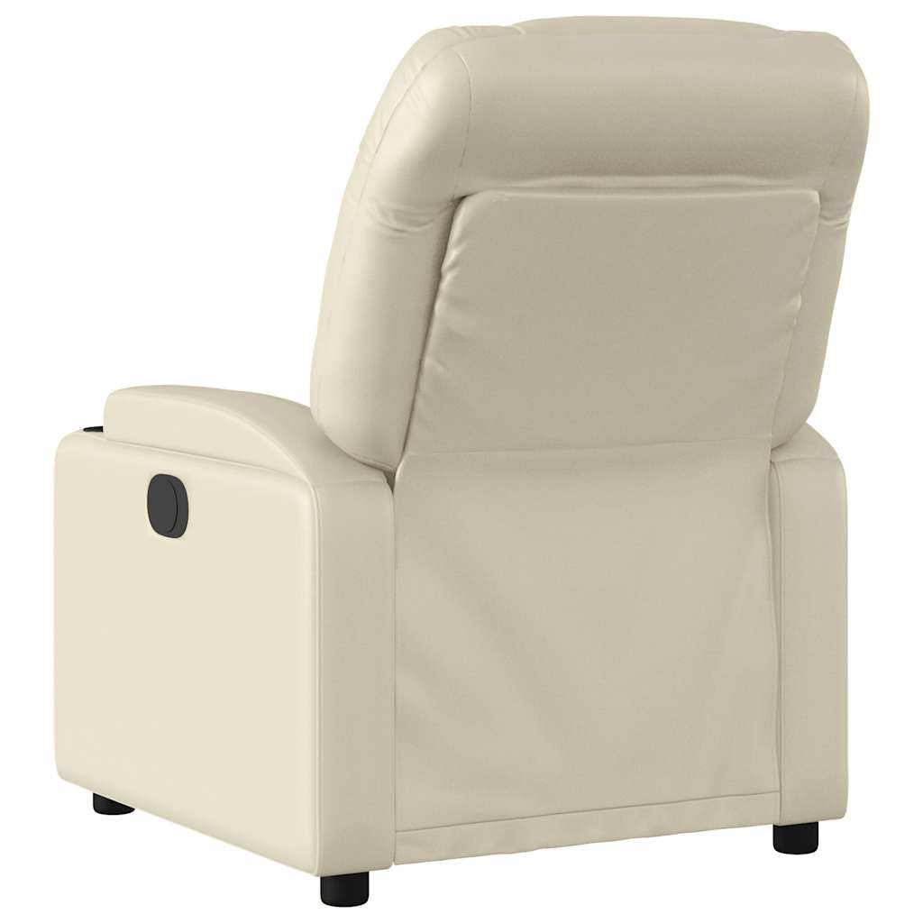 Fauteuil de massage inclinable électrique crème similicuir - XIOS