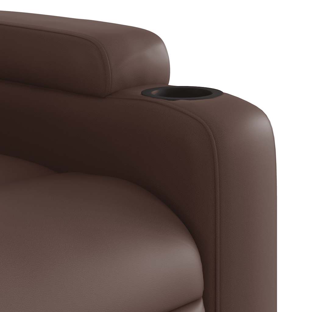 Fauteuil de massage inclinable électrique marron similicuir - XIOS