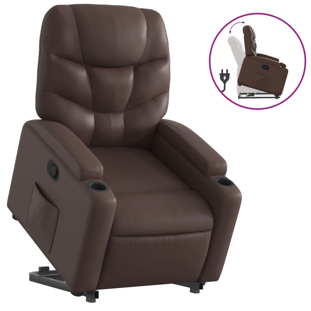 Fauteuil inclinable marron similicuir - XIOS