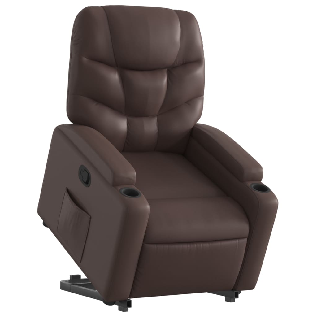 Fauteuil inclinable marron similicuir - XIOS